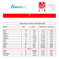 GIN Voiles démo-occasion